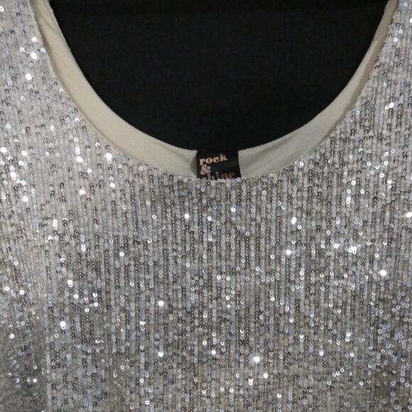 REITMANS - Rock & Shine | XXL regular | Lined Shimmering Sequined Sleeveless Top - Picture 4 of 12